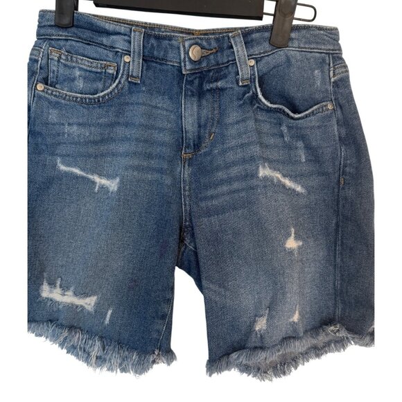 Joes Size 25 Distressed Denim Shorts Frayed Hem Cotton/Spandex Medium Wash Blue - Picture 4 of 12